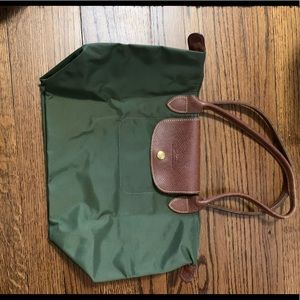 Longchamp Green over the should purse